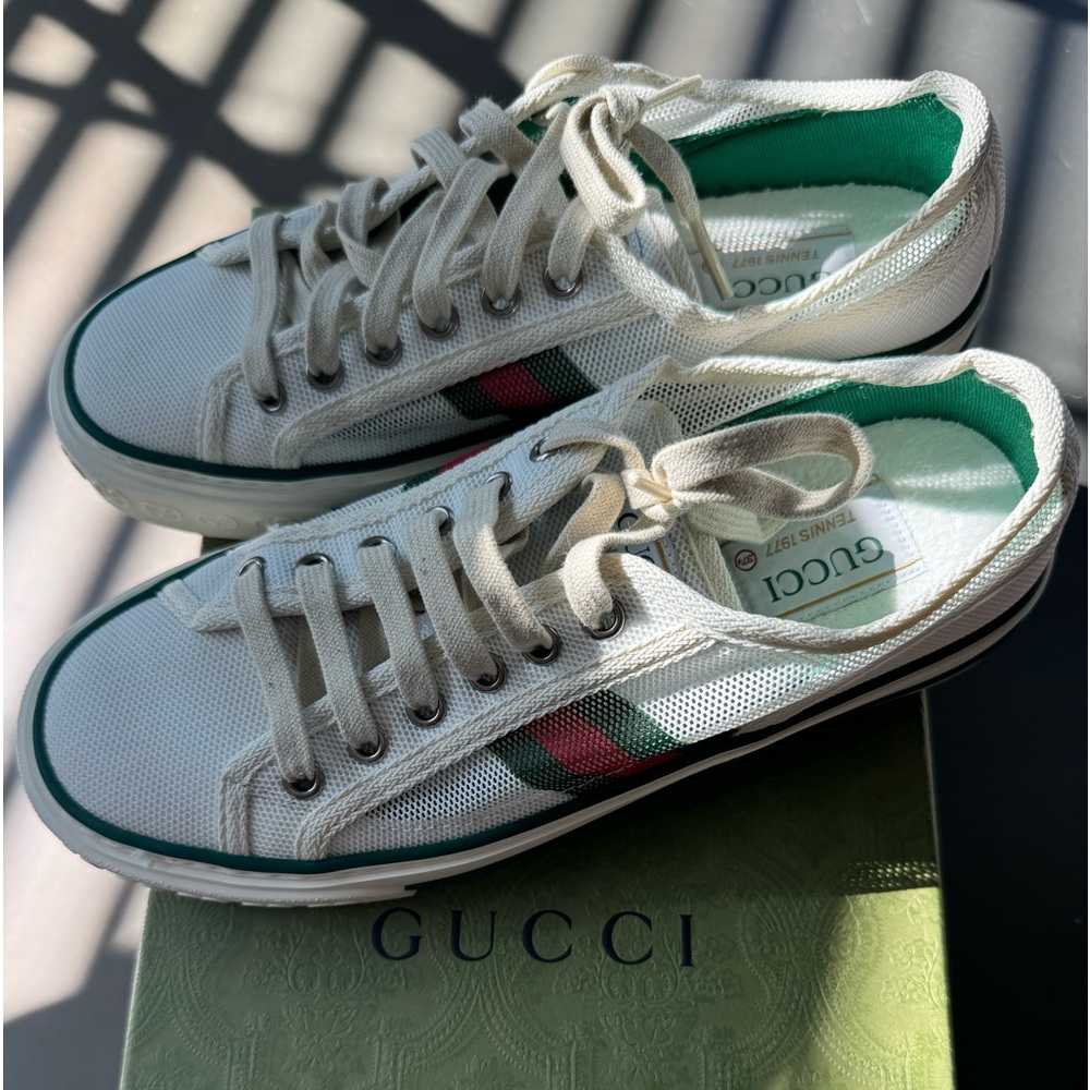 Gucci Tennis Sneakers, Size 37 Worn Once!